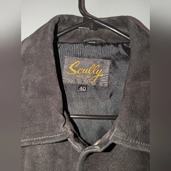 Vintage Scully Authentic Genuine black leather jacket with black leather fringe. - Picture 6 of 12
